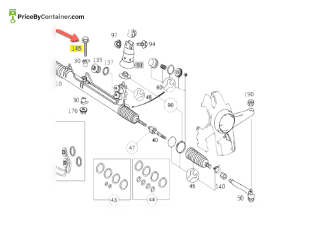 MERCEDES-BENZ 0109908301 — MERCEDES BENZ SCREW STEERING GEAR GENUINE SUSPENSION PARTS 0109908301