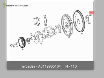 MERCEDES-BENZ 0119905104 — Mercedes-Benz Genuine CAP BOLT W. HEXAL SOCKET 0119905104