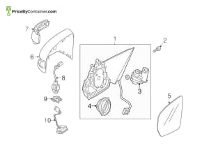 MERCEDES-BENZ 0998200200 — MERCEDES BENZ GENUINE MIRROR HOUSING A0998200200