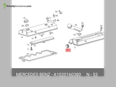 MERCEDES-BENZ 1020160380 — Mercedes-Benz Genuine GASKET 1020160380