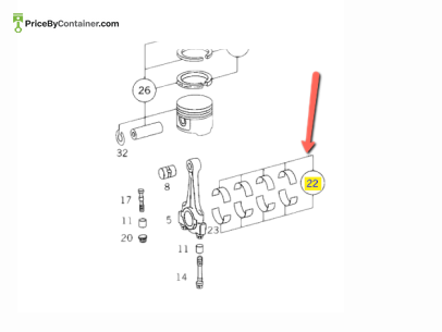 MERCEDES-BENZ 1020300260 — MERCEDES BENZ CONNECTING BEARING GENUINE ENGINE PARTS 1020300260