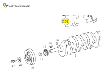 MERCEDES-BENZ 1020302540 — MERCEDES BENZ CONNECTING BEARING GENUINE ENGINE PARTS 1020302540