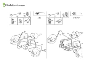 MERCEDES-BENZ 107420932864 — MERCEDES BENZ GENUINE BRAKE LINE A107420932864