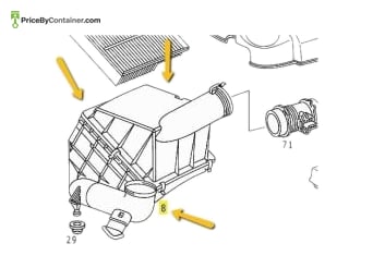 MERCEDES-BENZ 1120900701 — Mercedes-Benz Genuine Original New Air Cleaner 1120900701 Functionality: The Air Cleaner is the main filtration system…