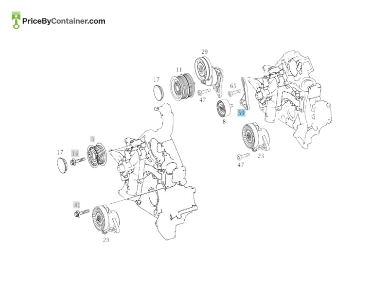MERCEDES-BENZ 1132371940 — MERCEDES BENZ GENUINE GUIDE PULLEY HOLDER 1132371940