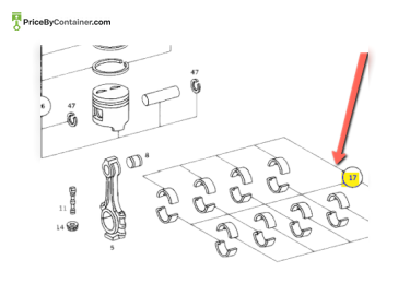 MERCEDES-BENZ 1160300660 — MERCEDES BENZ CONNECTING BEARING GENUINE ENGINE PARTS 1160300660