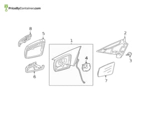 MERCEDES-BENZ 1178110498 — MERCEDES BENZ GENUINE SEAL MIRROR A1178110498