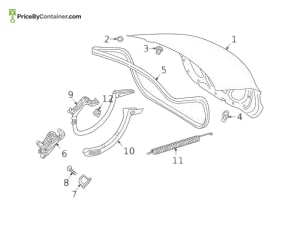 MERCEDES-BENZ 1187500100 — MERCEDES BENZ GENUINE HINGE BRACKET A1187500100