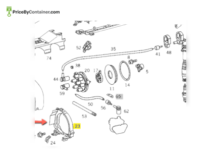 MERCEDES-BENZ 1201580085 — MERCEDES BENZ SUPRESSOR HOUSIING LOWER PART RIGHT GENUINE SUSPENSION 1201580085