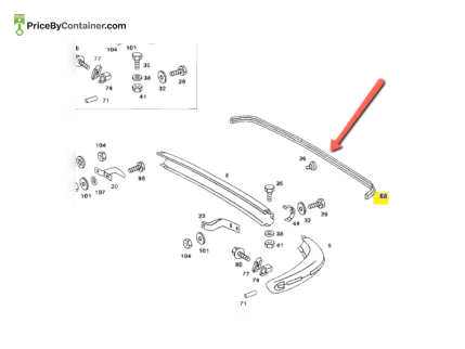 MERCEDES-BENZ 1238850121 — MERCEDES BENZ 1238850121 GENUINE PROTECTIVE RAIL BODY PARTS