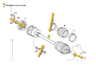 MERCEDES-BENZ 1243508710 — Mercedes-Benz Genuine Original New Rear Axle Shaft 1243508710 Functionality: The Rear Axle Shaft, which is…