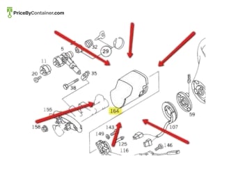MERCEDES-BENZ 1244623023 — DESCRIPTION Mercedes-Benz Genuine Original New Steering Column Cover 1244623023