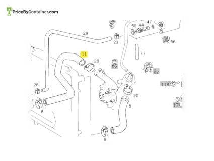 MERCEDES-BENZ 1245018982 — MERCEDES BENZ GENUINE HOSE 1245018982