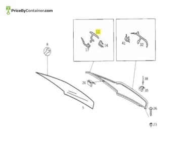 MERCEDES-BENZ 1246781230 — Description Mercedes-Benz Genuine Rear Window right Frame 1246781230 . (002)