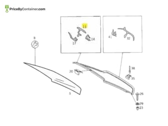 MERCEDES-BENZ 1246781930 — DESCRIPTION Mercedes-Benz Genuine Original New Rear Window Frame Left 1246781930