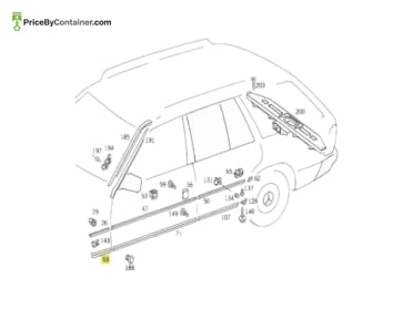 MERCEDES-BENZ 1246900162 — Description Mercedes-Benz Genuine Front Fender Left Bottom Cover Strip 1246900162 (002)