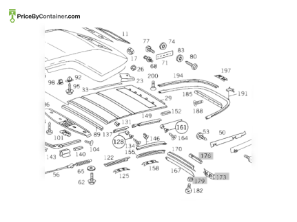 MERCEDES-BENZ 1247700074 — MERCEDES BENZ GENUINE – 1247700074 FOLDING TOP LINE SLIDING BLOCK GENUINE BODY PARTS
