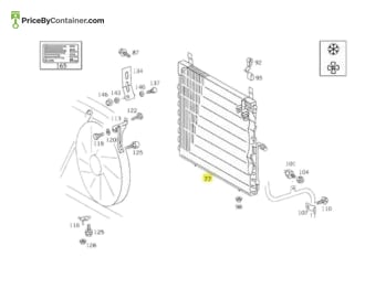 MERCEDES-BENZ 1248300670 — DESCRIPTION Mercedes-Benz Genuine Original New A/C Condenser 1248300670 Replace : 1248301870 / 1248301970