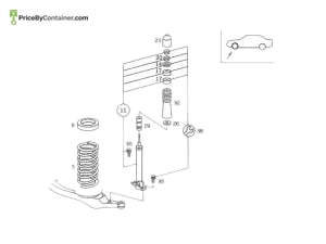 MERCEDES-BENZ 1263231700 — MERCEDES BENZ GENUINE SHOCK ABSORBER A1263231700