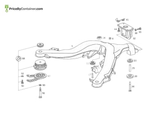 MERCEDES-BENZ 1263503008 — MERCEDES BENZ GENUINE AXLE CARRIER A1263503008