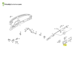MERCEDES-BENZ 1266890080 — DESCRIPTION Mercedes-Benz Genuine Original New Escutcheon Light Rotary Switch 1266890080