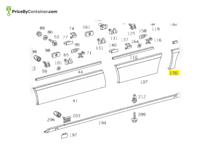 MERCEDES-BENZ 1266904240 — MERCEDES BENZ PANELLING REAR RIGHT FENDER GENUINE BODY PARTS 1266904240