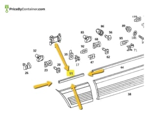 MERCEDES-BENZ 1266980280 — Mercedes-Benz Genuine Original New Right Garnish Molding 1266980280 The Mercedes-Benz Genuine Right Garnish Molding…