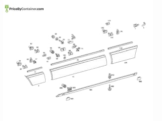 MERCEDES-BENZ 1266982680 — MERCEDES BENZ GENUINE TRIM BAR A1266982680