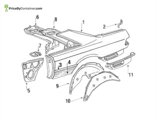 MERCEDES-BENZ 1266986480 — MERCEDES BENZ GENUINE TRIM BAR A1266986480