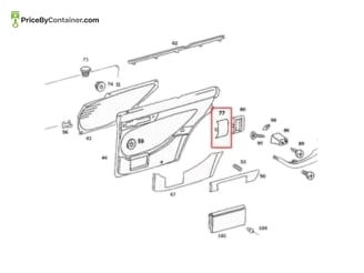 MERCEDES-BENZ 1267660291 — MERCEDES BENZ GENUINE RIGHT FRONT DOOR COVER CAP 1267660291