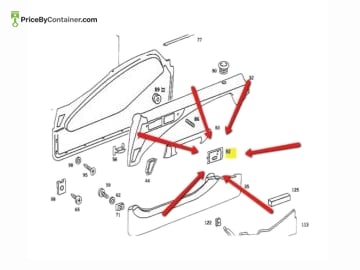 MERCEDES-BENZ 1267665491 — DESCRIPTION Mercedes-Benz Genuine Original New Right Power Seat Controls Plastic Cover 1267665491