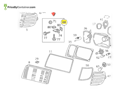 MERCEDES-BENZ 1268260000 — MERCEDES BENZ KIT MOUNTING MATERIAL LIGHT UNIT GENUINE BODY PARTS 1268260000