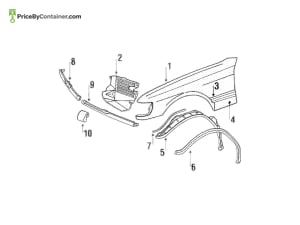 MERCEDES-BENZ 1268800843 — MERCEDES BENZ GENUINE FENDER COVER A1268800843