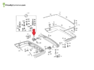 MERCEDES-BENZ 1268803814 — MERCEDES BENZ GENUINE BUMPER BRACKET A1268803814