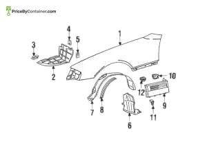 MERCEDES-BENZ 12969017409999 — MERCEDES BENZ GENUINE TRIM A12969017409999