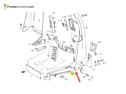 MERCEDES-BENZ 12991031189045 — MERCEDES BENZ GENUINE – 12991031189045 DRIVER SEAT COVER BLACK GENUINE BODY PARTS