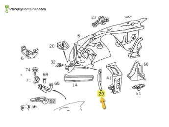 MERCEDES-BENZ 1406260145 — Mercedes-Benz Genuine Original New Left Headlight Opening Frame 1406260145 The Mercedes-Benz Genuine Left Headlight…