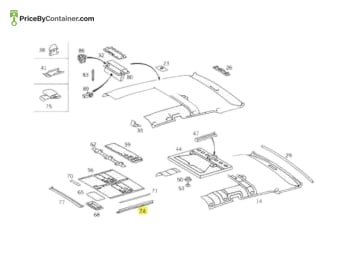 MERCEDES-BENZ 1407800340 — DESCRIPTION Mercedes-Benz Genuine Original New Headliner Lateral Left 1407800340