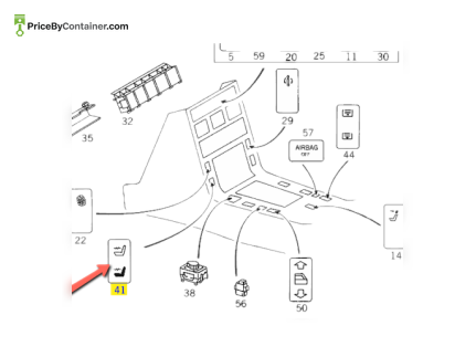 MERCEDES-BENZ 1408209910 — MERCEDES BENZ SWITCH FRONT CONSULE GENUINE ELECTIC SYSTEM 1408209910