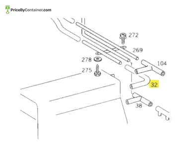 MERCEDES-BENZ 1408325494 — MERCEDES BENZ GENUINE HOSE 1408325494