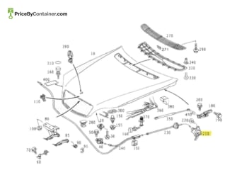 MERCEDES-BENZ 1408800120 — DESCRIPTION Mercedes-Benz Genuine Original New Engine Hood Release Cable Handle 1408800120