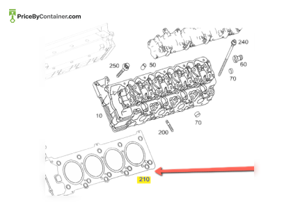 MERCEDES-BENZ 1550160520 — MERCEDES BENZ GENUINE – 1550160520 CYLINDER HEAD GASKET GENUINE ENGINE PARTS