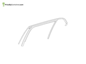 MERCEDES-BENZ 1567350125 — Mercedes-Benz Genuine REAR DOOR GLASS RUBBER 1567350125