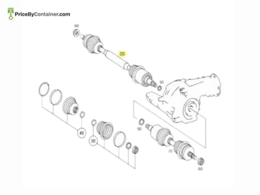 MERCEDES-BENZ 1633300501 — DESCRIPTION Mercedes-Benz Genuine Original New Drive Shaft Right 1633300501