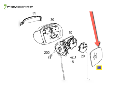 MERCEDES-BENZ 1648105419 — MERCEDES BENZ GENUINE – 1648105419 MIRROR GLASS GENUINE BODY PARTS