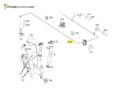 MERCEDES-BENZ 1648603692 — MERCEDES BENZ GENUINE – 1648603692 HOSE LINE WASHER SYSTEM GENUINE BODY PARTS