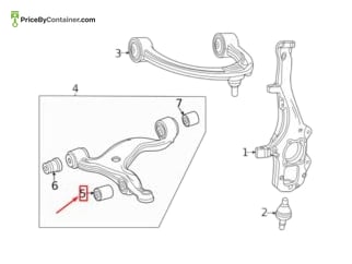 MERCEDES-BENZ 1673331500 — Mercedes-Benz Genuine BUSH LOWER ARM 1673331500
