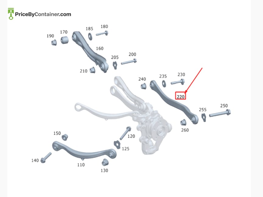 MERCEDES-BENZ 1673505800 — MERCEDES BENZ GENUINE TIE ROD A1673505800