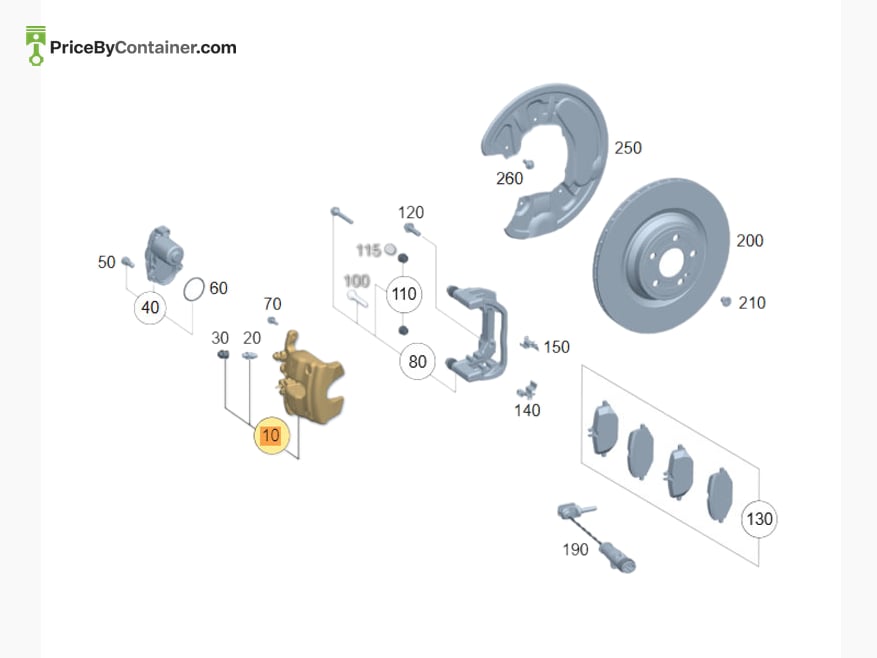 MERCEDES-BENZ 1674235300 — MERCEDES BENZ GENUINE PISTON HOUSING A1674235300