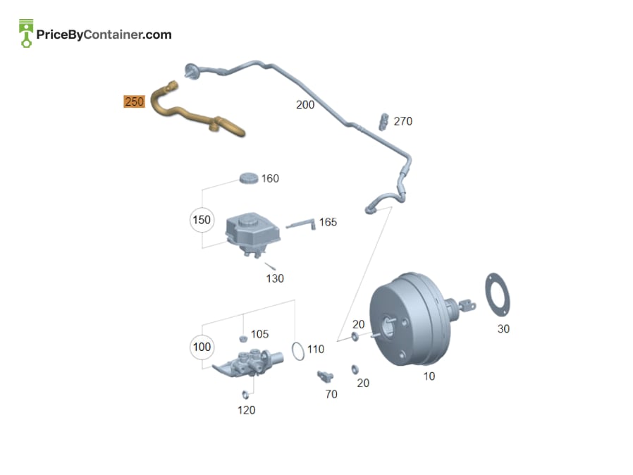 MERCEDES-BENZ 1674304600 — MERCEDES BENZ GENUINE VACUUM LINE A1674304600